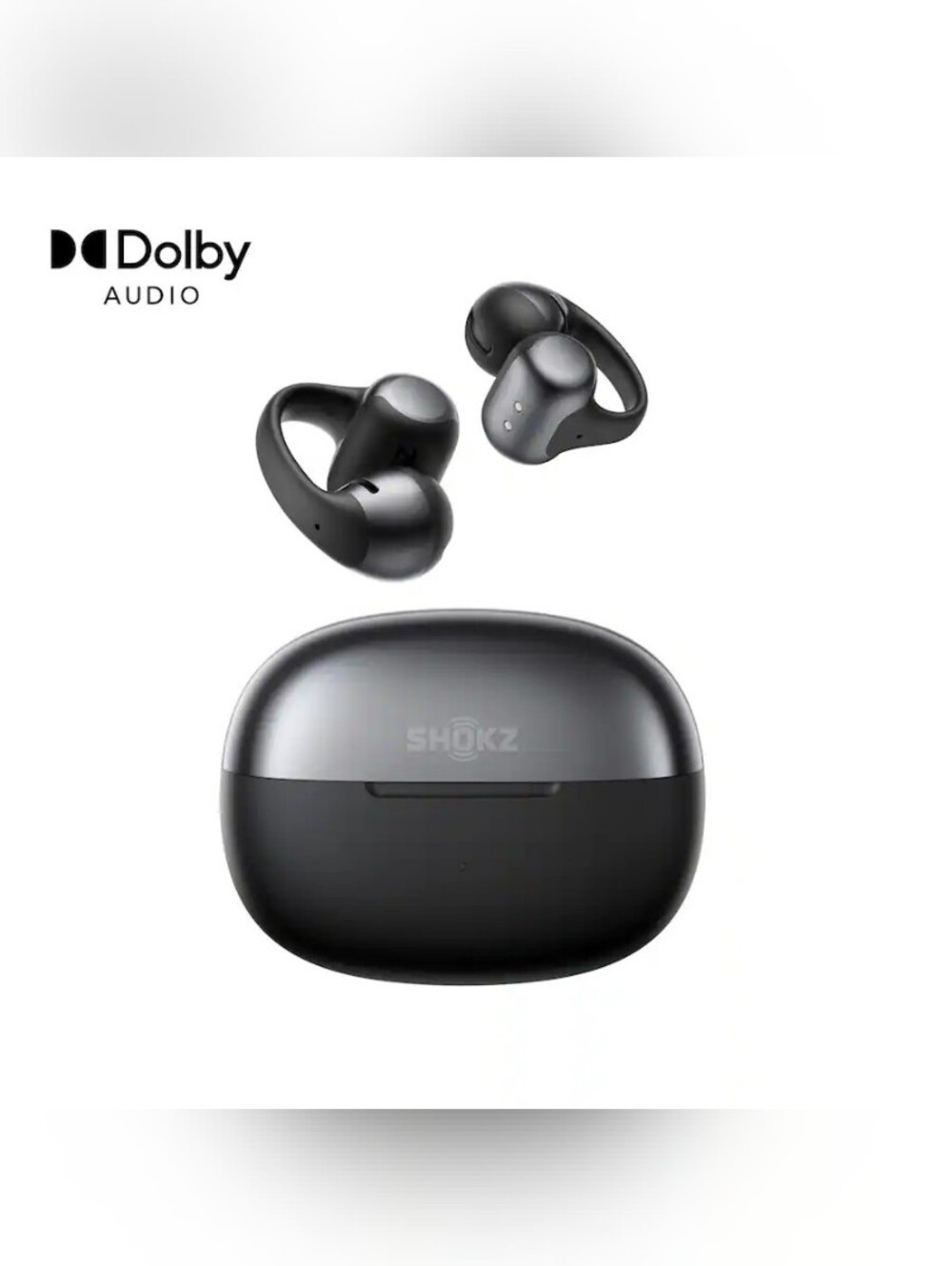 Shokz - OpenDots ONE Open-Ear Clip-On True Wireless Bluetooth Earbuds - Black